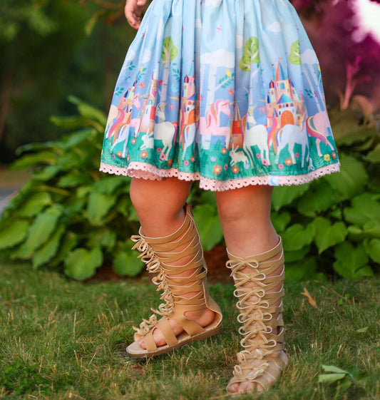 Tan bow gladiator