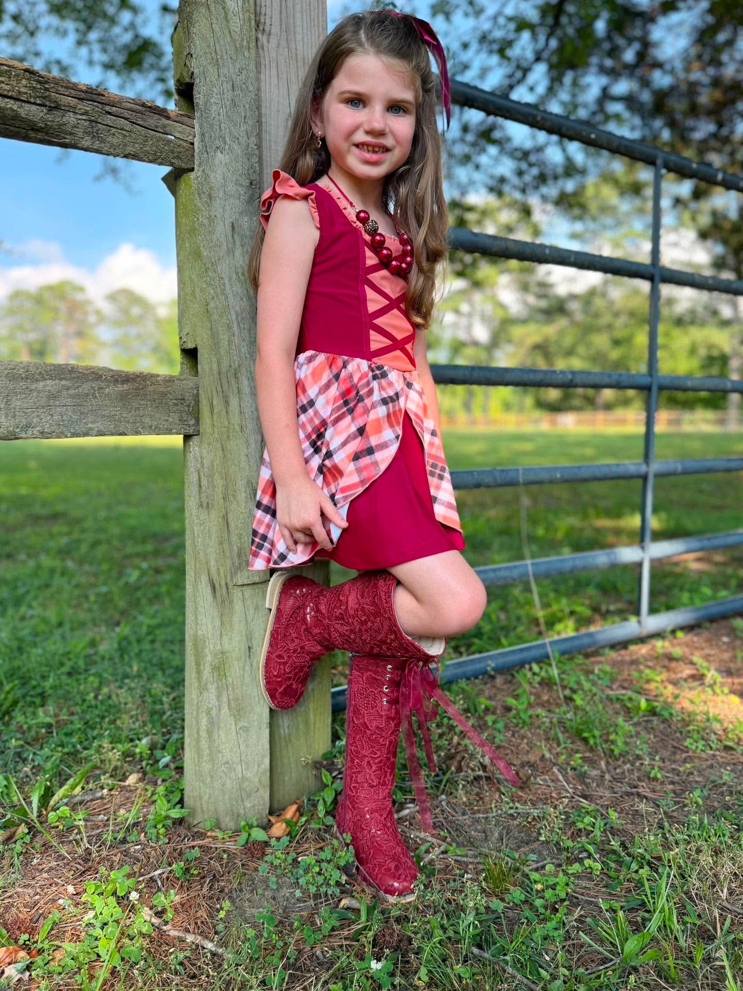 Pre Order Maroon Lace Victorian Boot
