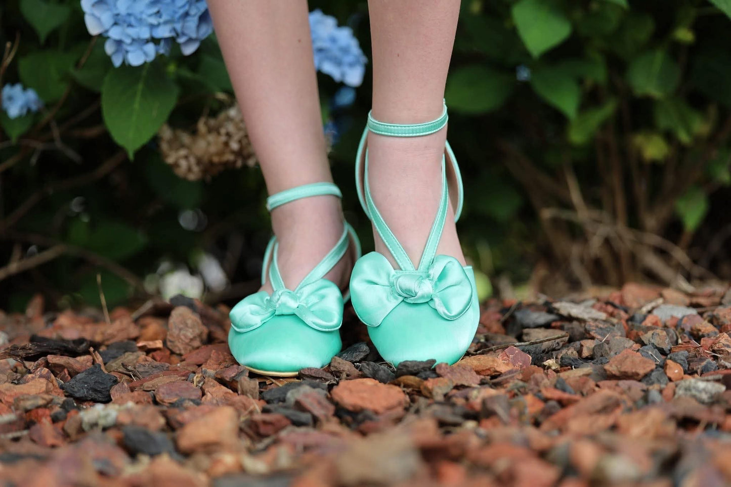 Mint Satin Heels