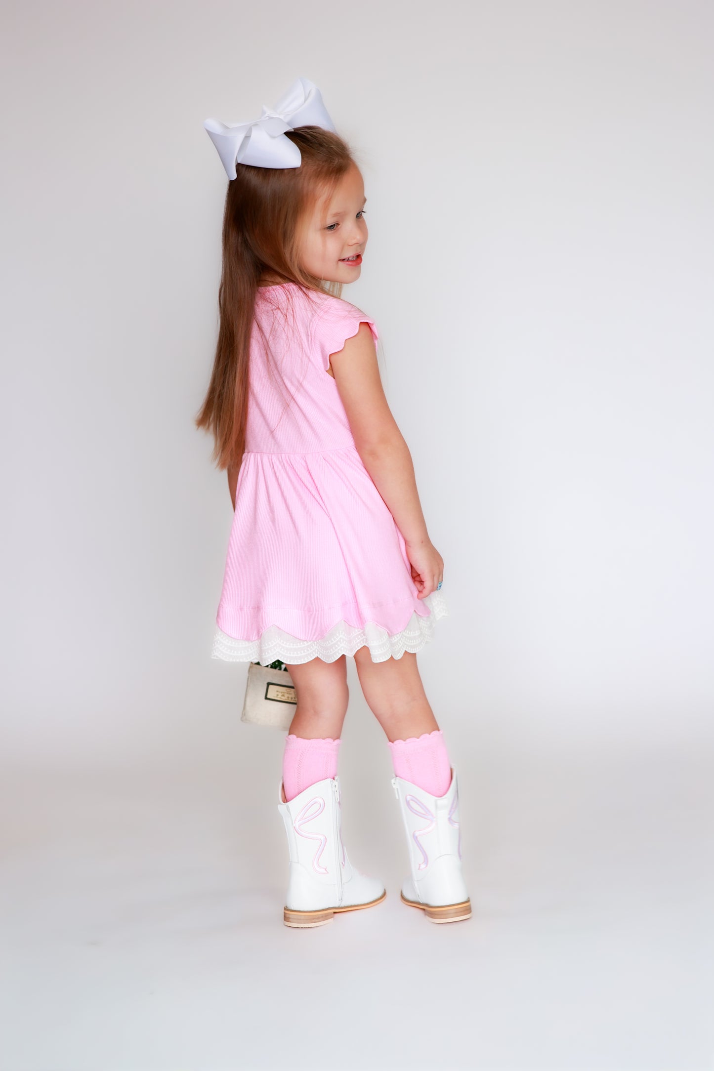 Embroidered Pink Cowgirl Boot
