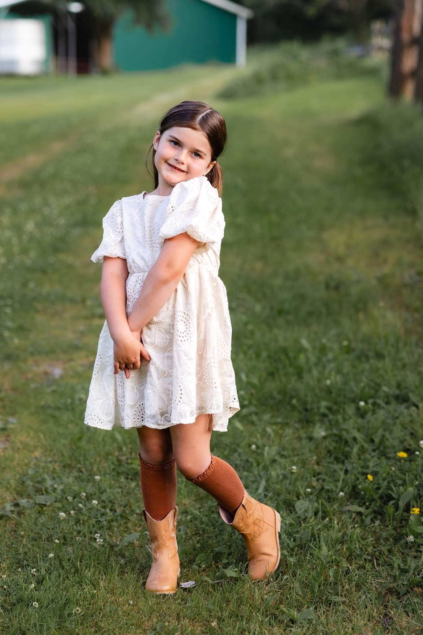 Brown cowboy boots