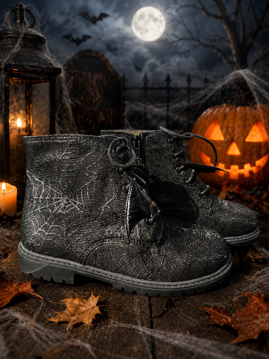 Pre Order Mesh Spider Web Combat Boots