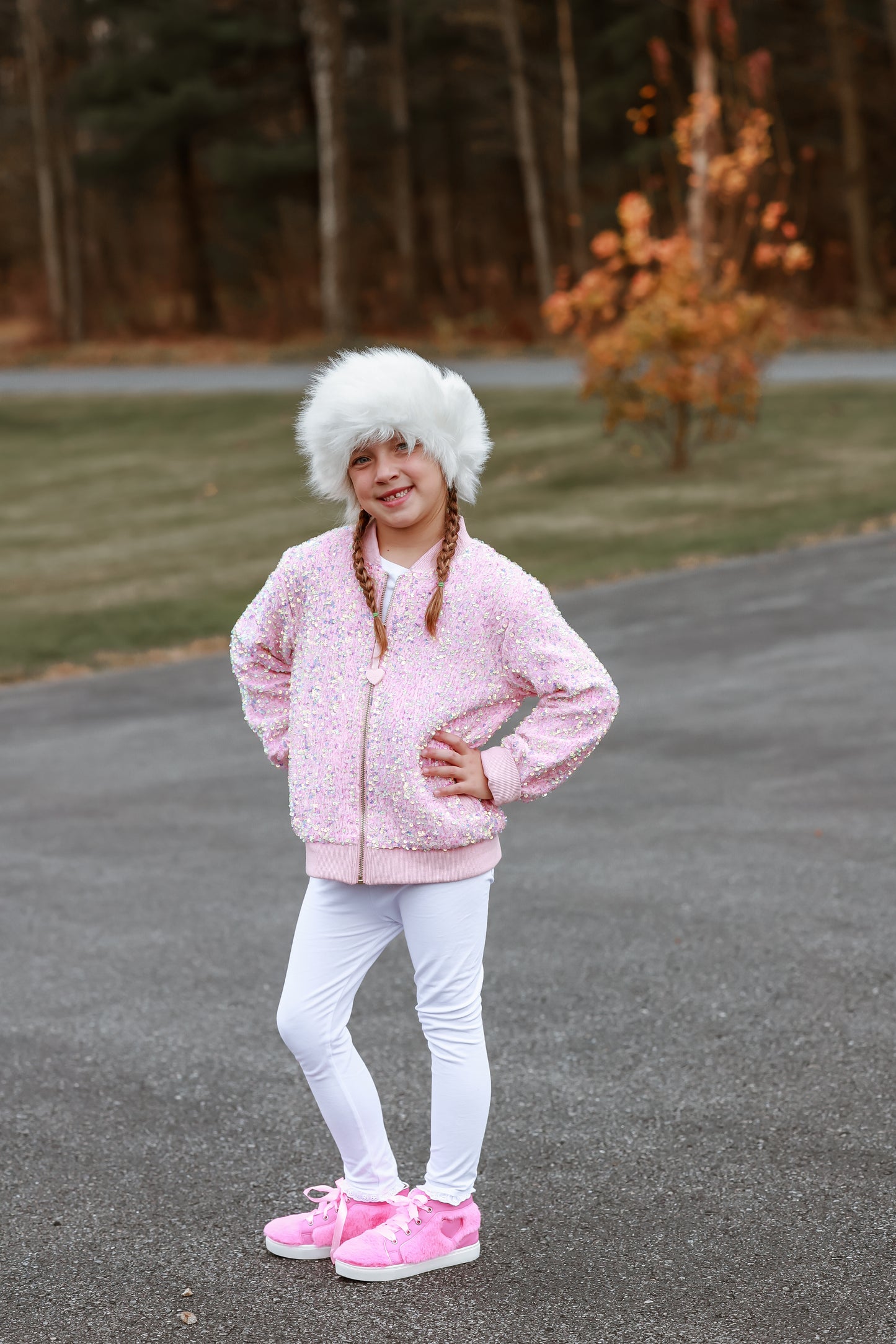 Fuzzy Heart Sneakers