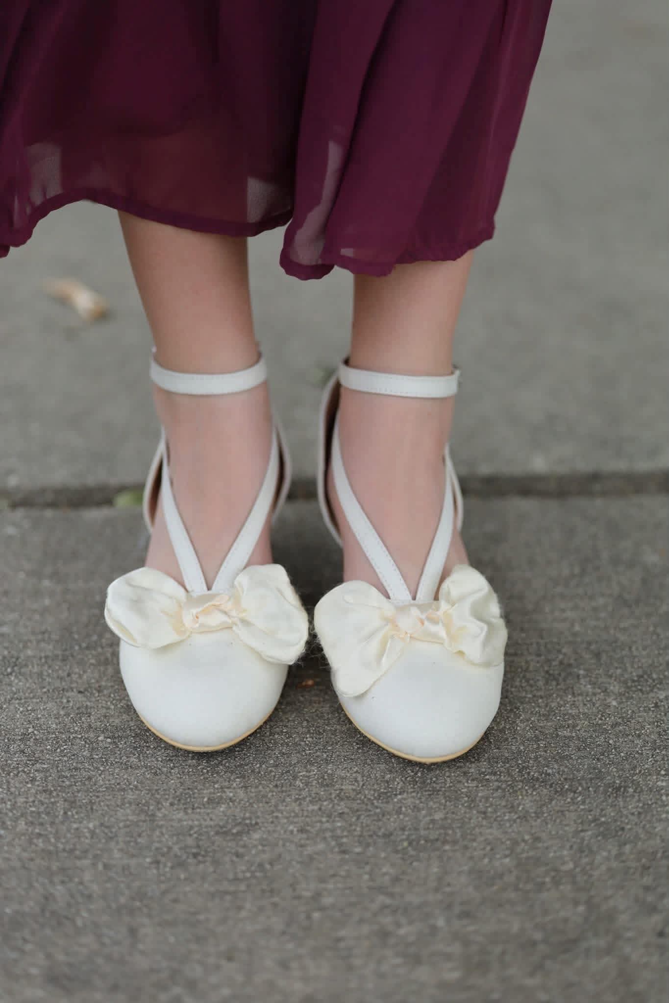 Off White Sparkle Heels