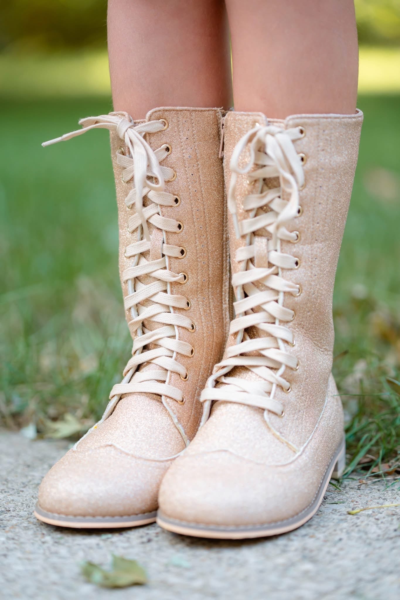 Pre Order Gold Shimmer Knee High Boots