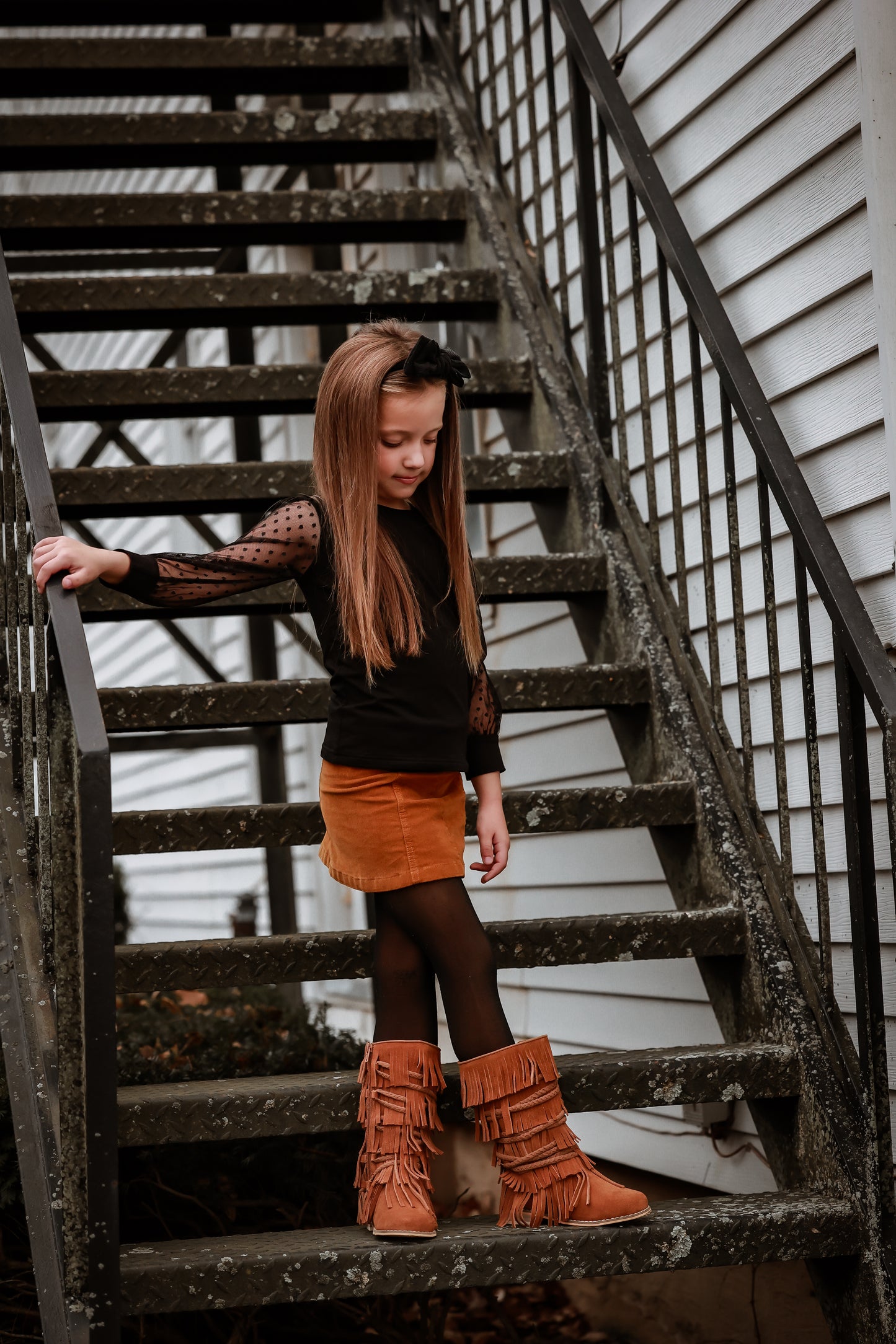 Brown Suede Fringe Boots