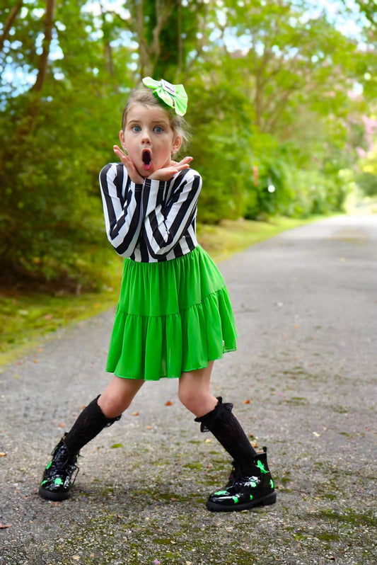 Black/Green Ghost Combat Boots