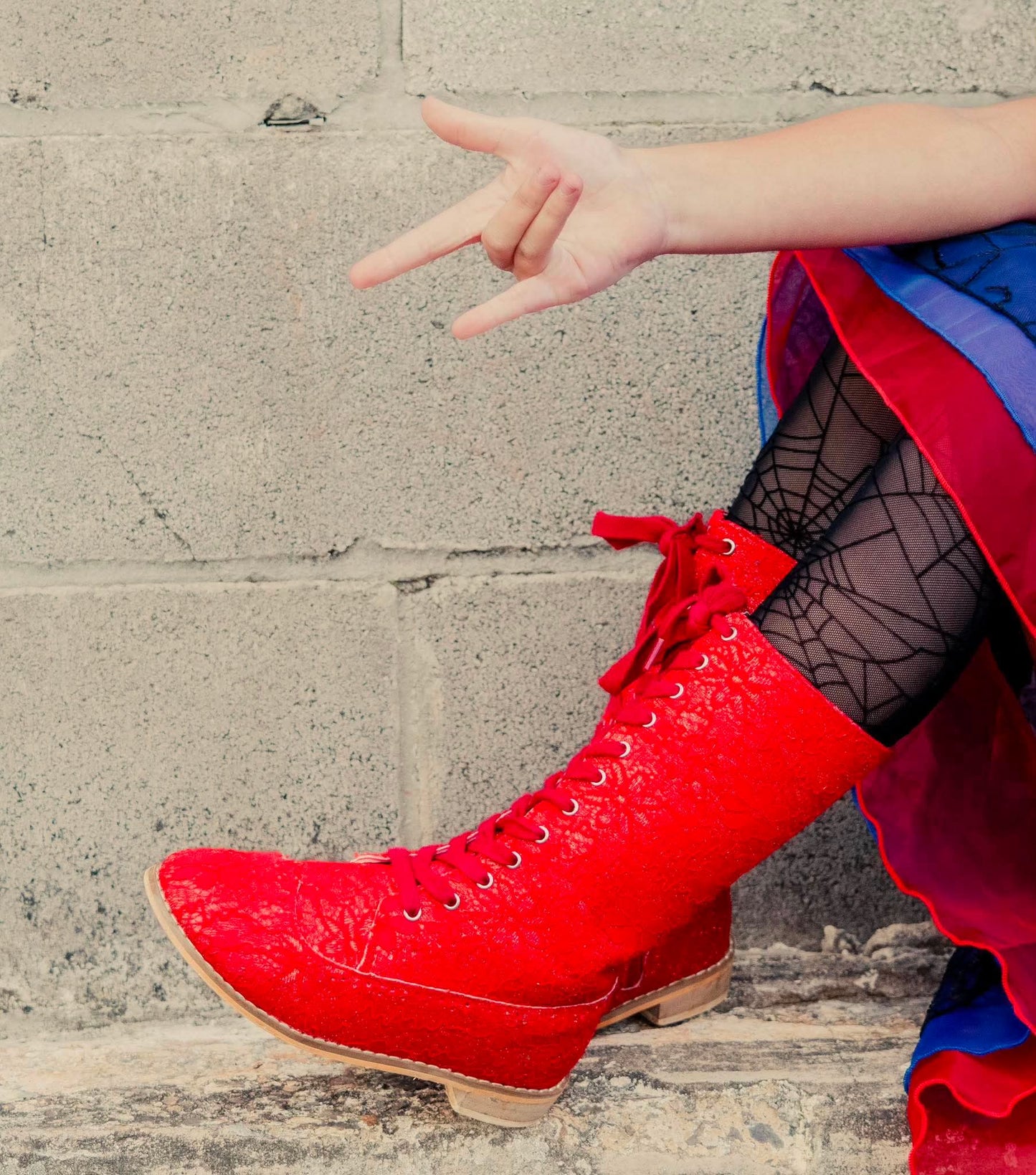 Pre Order Red Lace Isabelle Boot