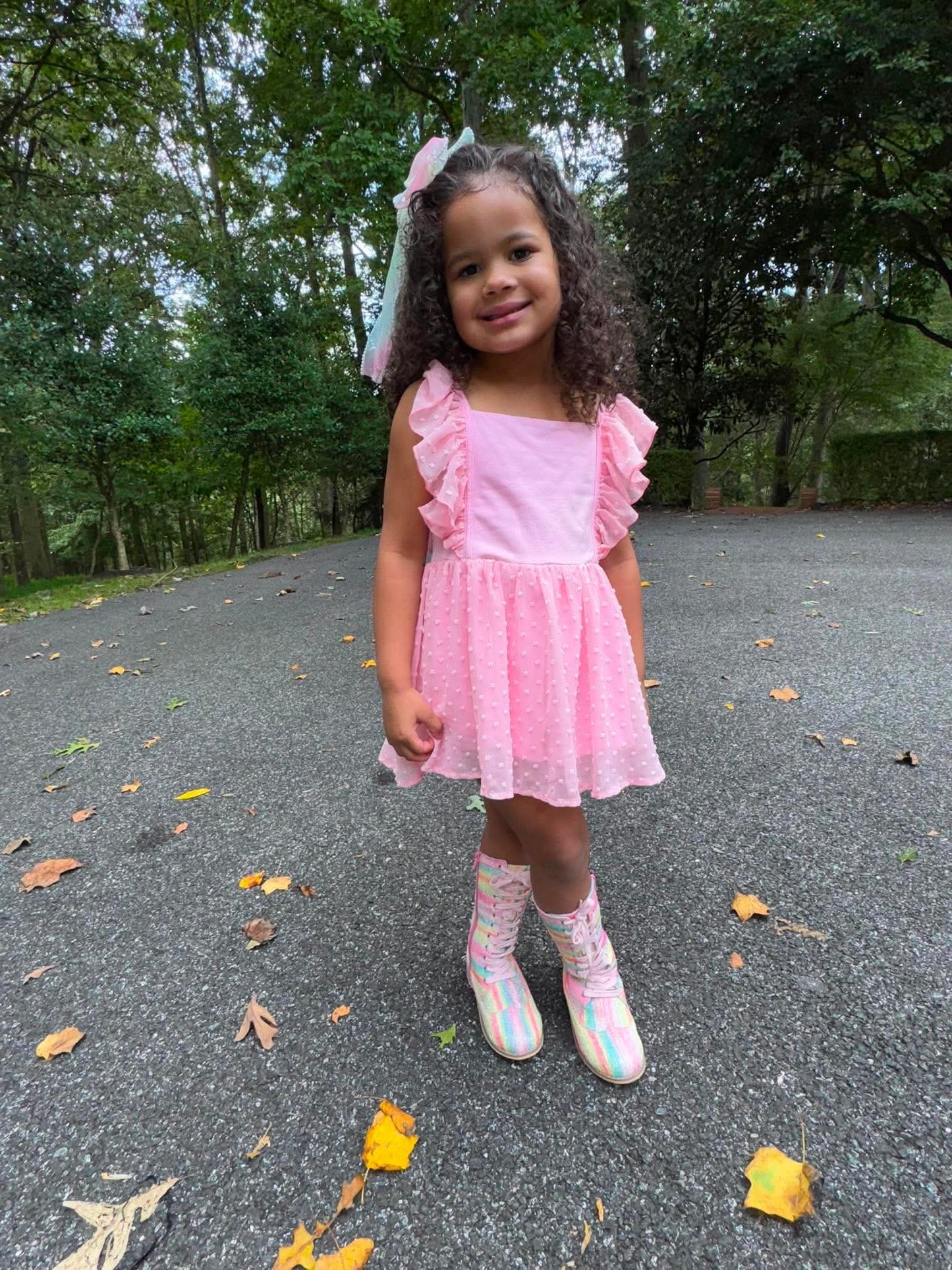 Pre Order Rainbow Sparkle Lace Knee High Boots