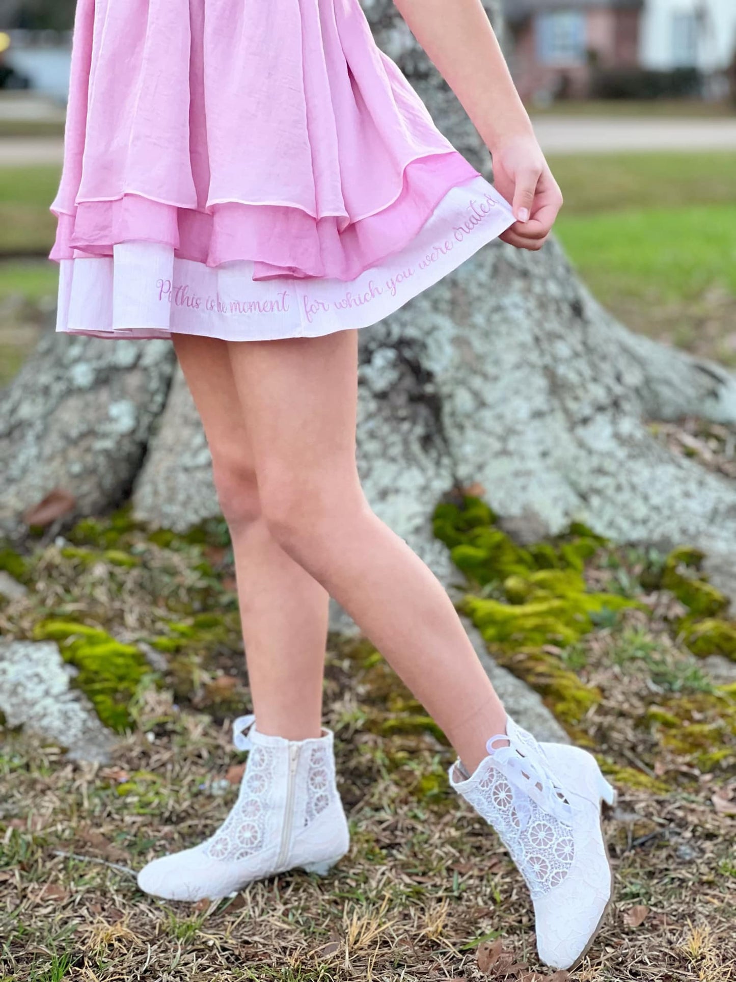 White Penelope Lace Heels