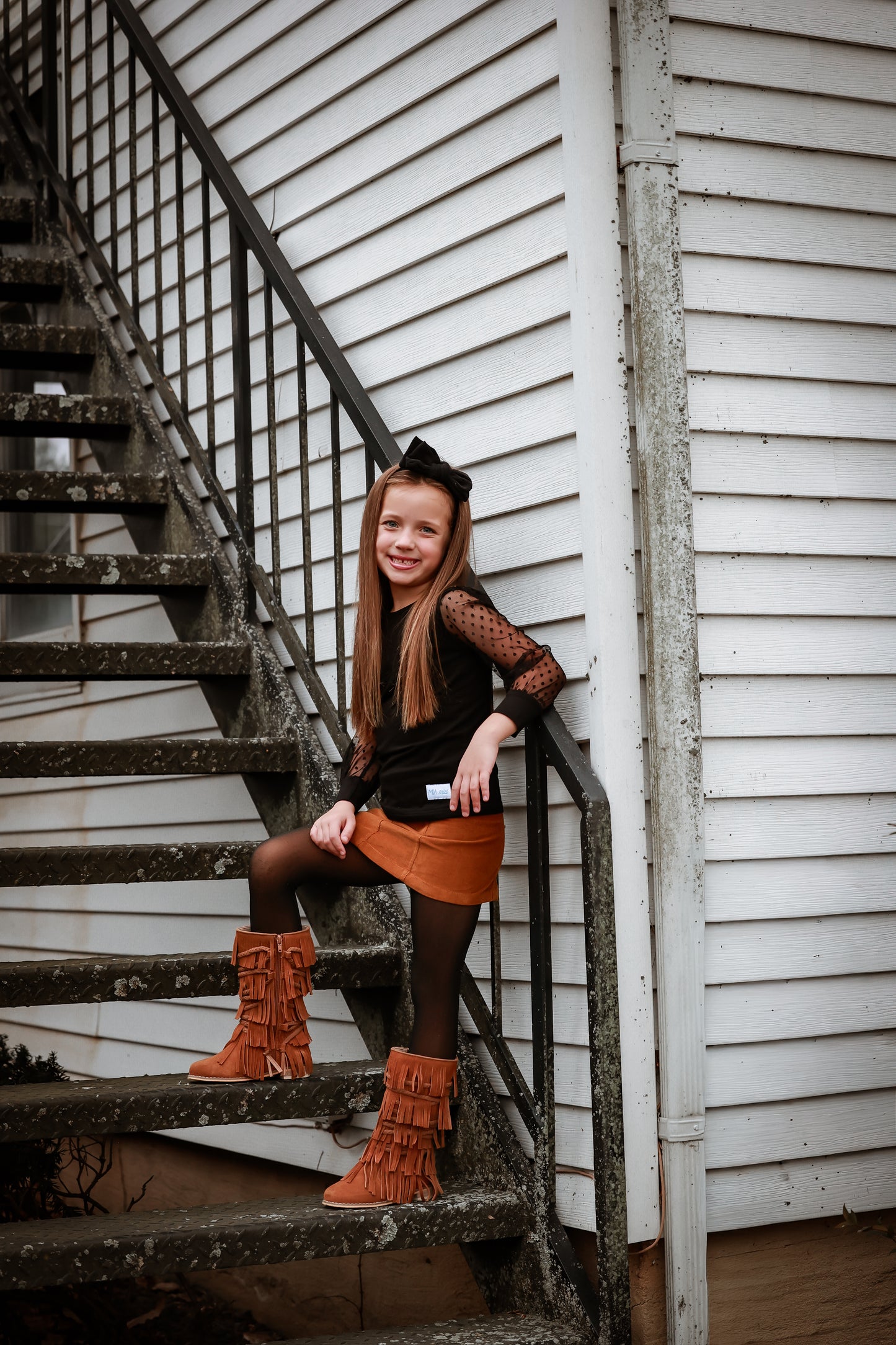 Brown Suede Fringe Boots