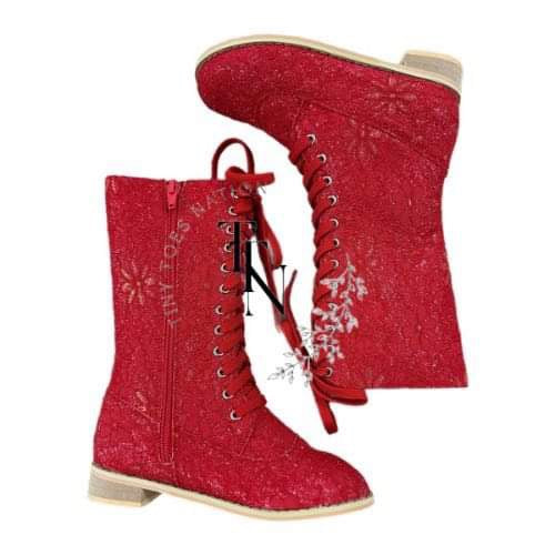 Pre Order Red Lace Isabelle Boot