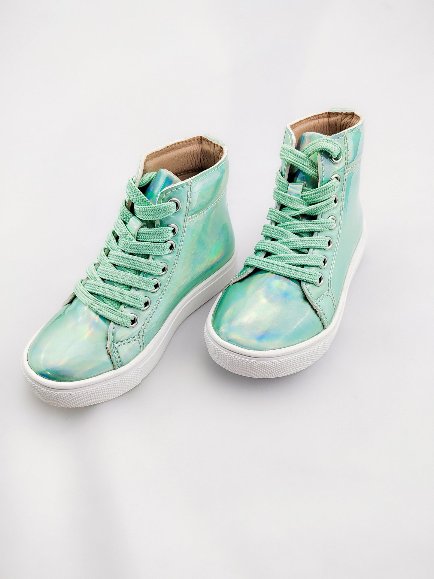 Mint Iridescent Hightop Sneaker