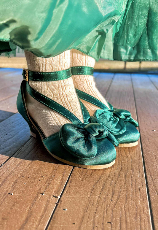 Pre-Order Emerald Satin heels