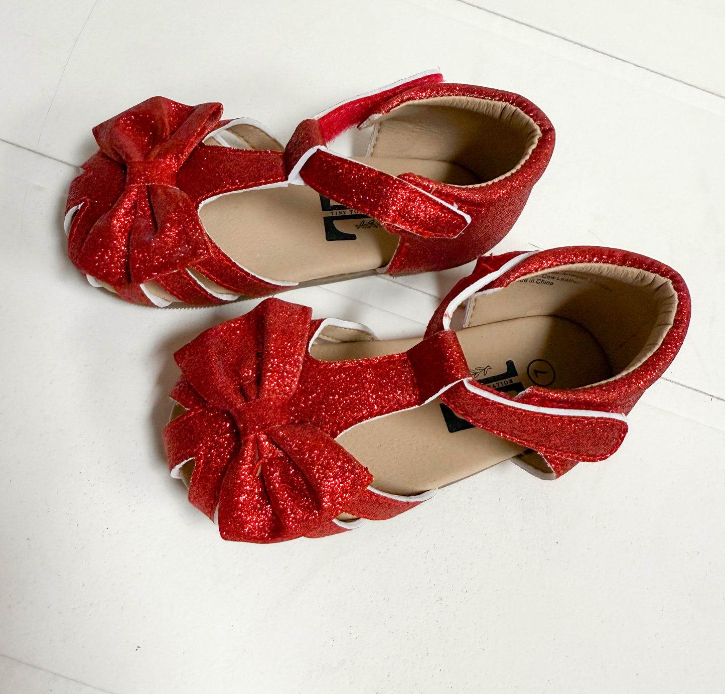 Red Shimmer Elsie Sandal