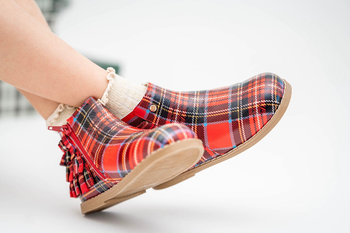 Pre Order Red Tartan Remi Boot