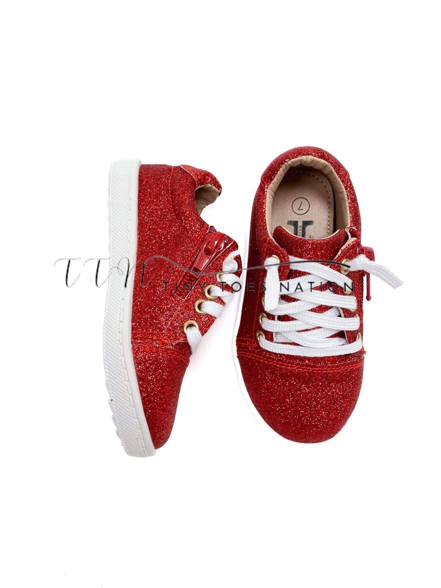 Red Sparkle Sneakers