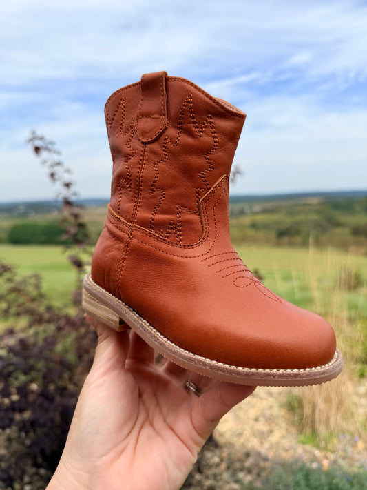 Brown cowboy boots