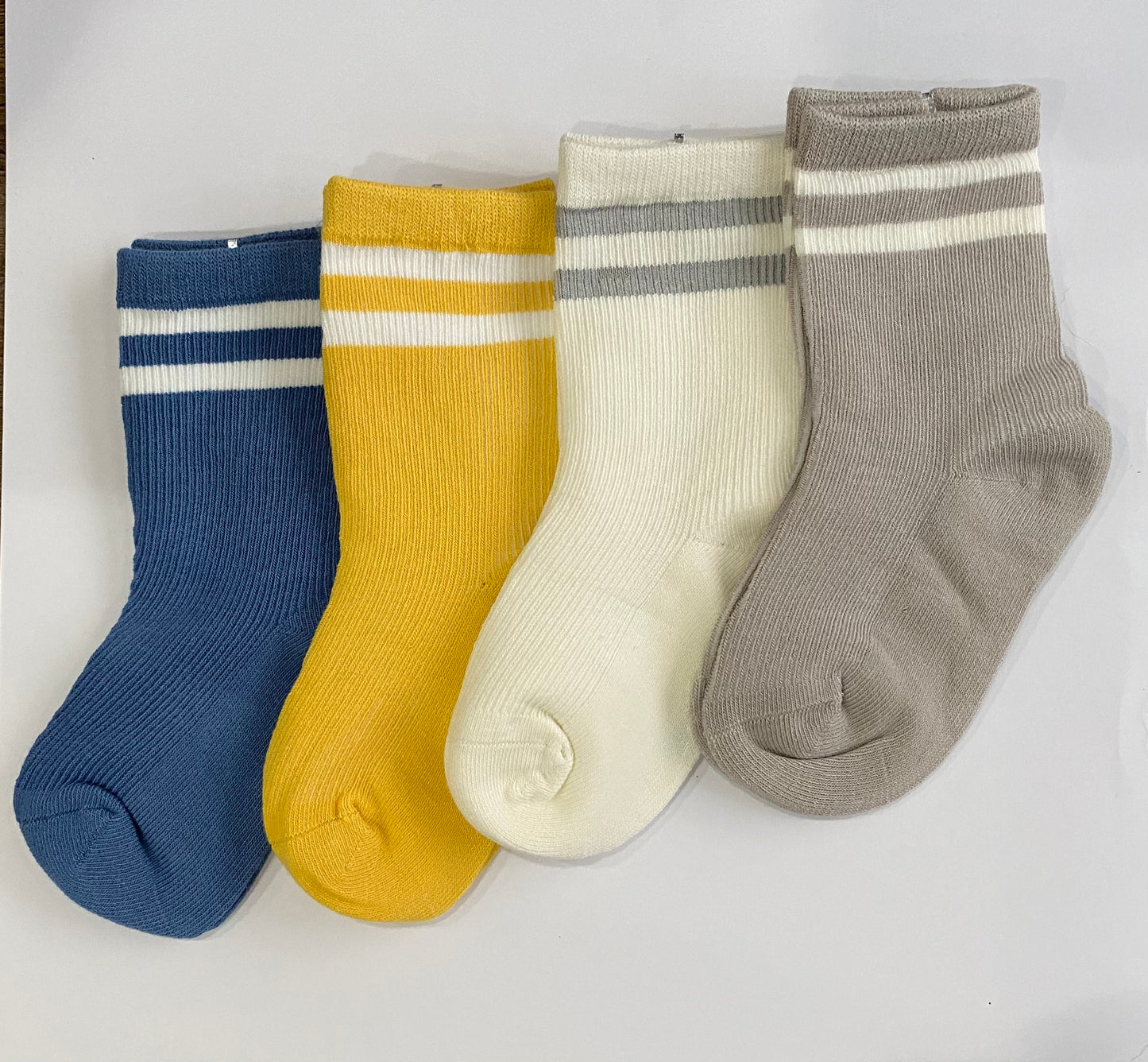 Blue & yellow stripe socks